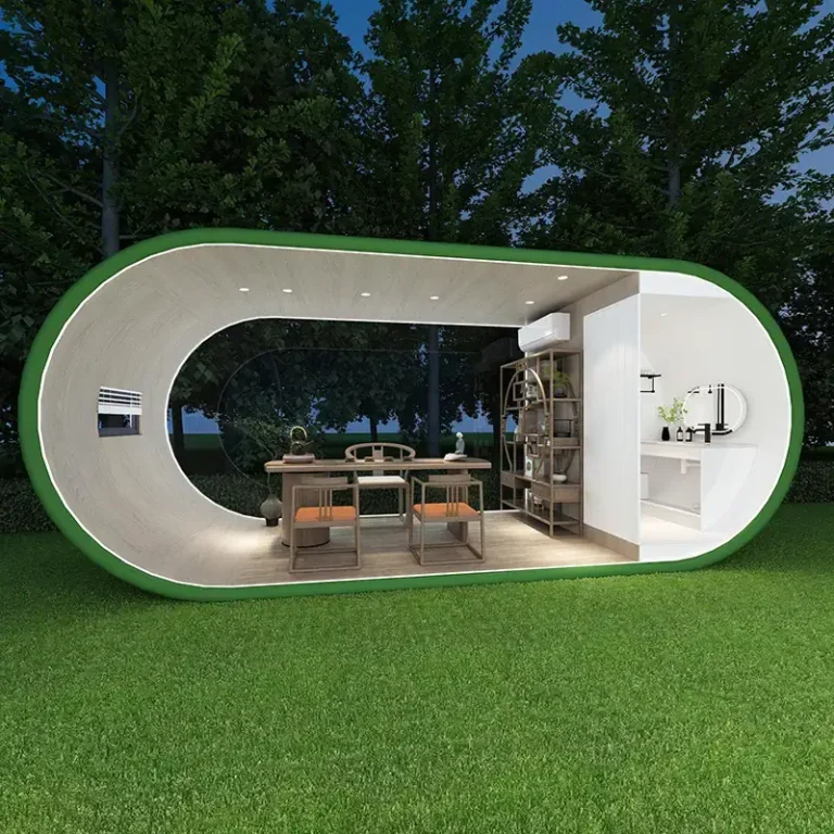 Curved Glass Tea House Pod Serene Sanctuary for Premium Tea Rituals