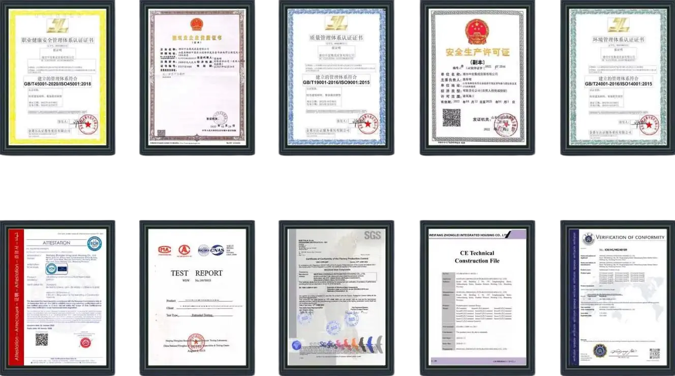 Prefab House Professional certifications