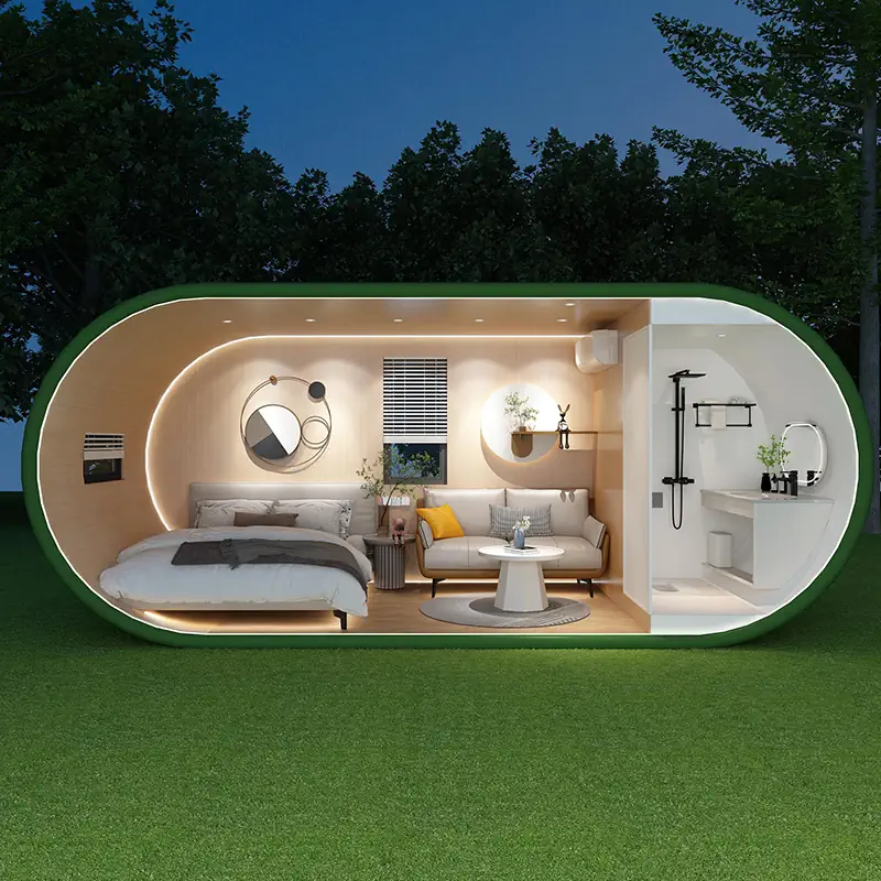 Arched Backyard Studio Pod – All-In-One Live-Work ADU with Full Kitchen & Bath