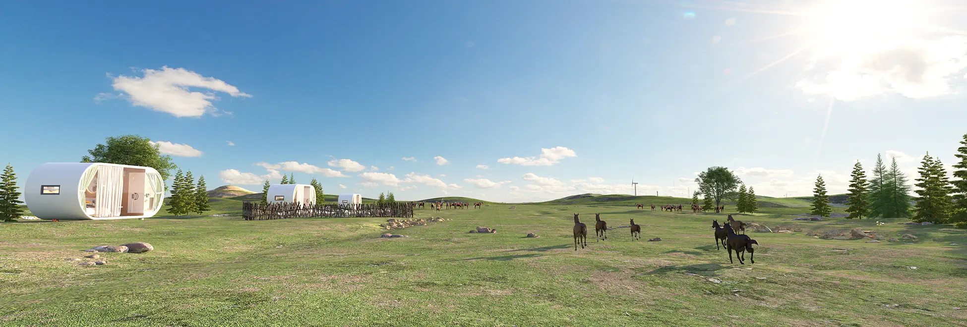 Arched Farm Work & Stay Pod Multi-Purpose Rural Agricultural Retreat