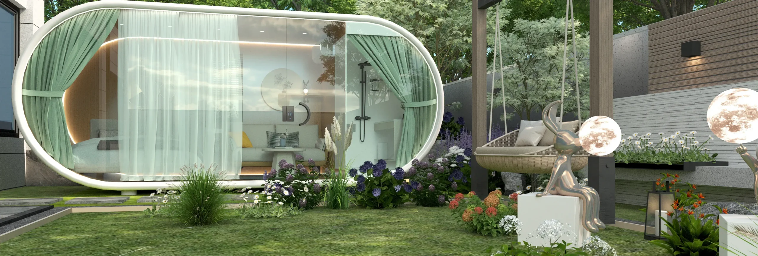 Glamping Courtyard Pod